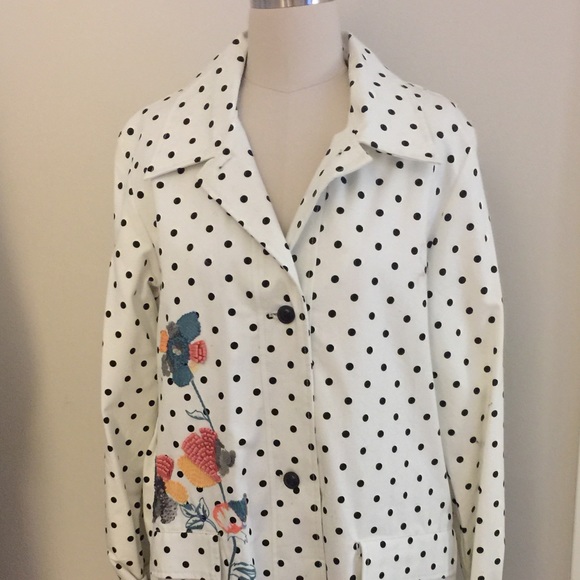 Anthropologie Polka Dot Peacoat nwt - Picture 9 of 9
